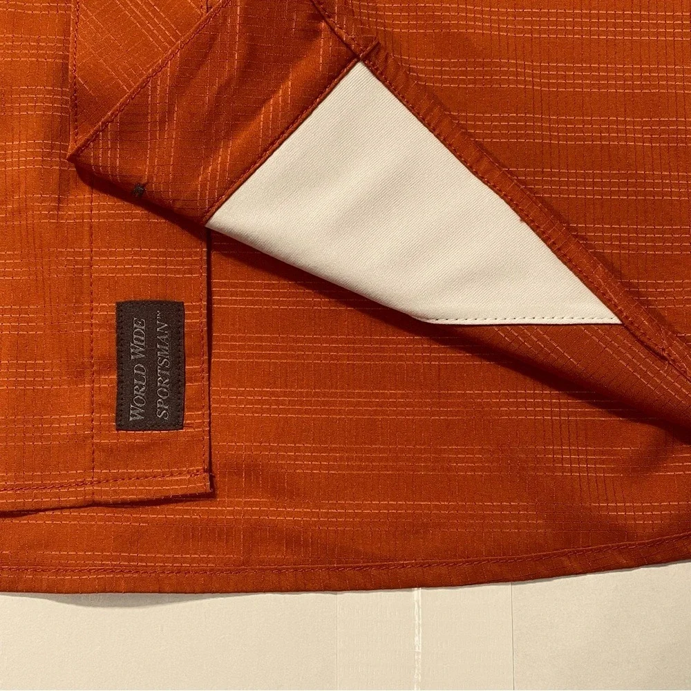 World Wide Sportsman 3D Cool Fishing Shirt‎ Mens XL Burnt Orange Long Sleeve